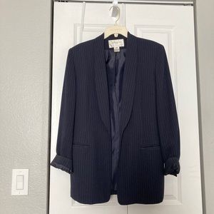 Woman’s navy blue blazer